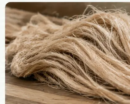 Uncombed brown banana fiber
