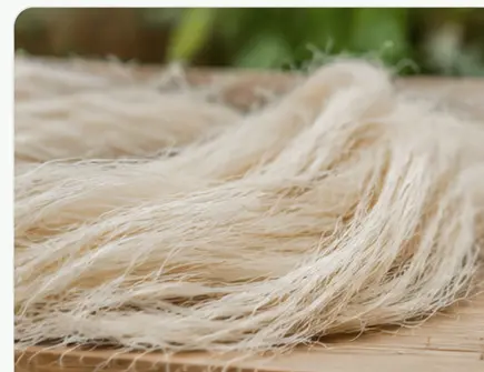 Uncombed white banana fiber